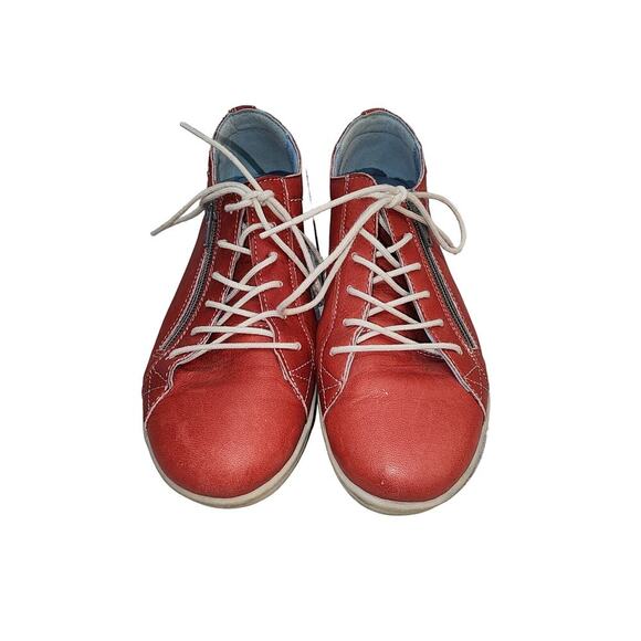 Shoes - Cloud Footwear red leather zipper accent shoes